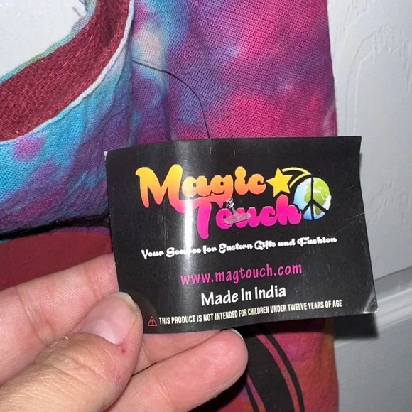 Magic Tie-Dye Peace Sign Hobo Bag - Picture 2 of 3